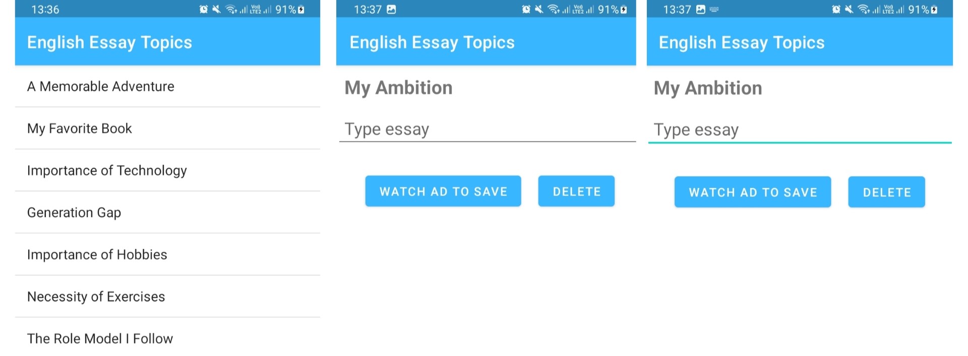 English Essay Topics